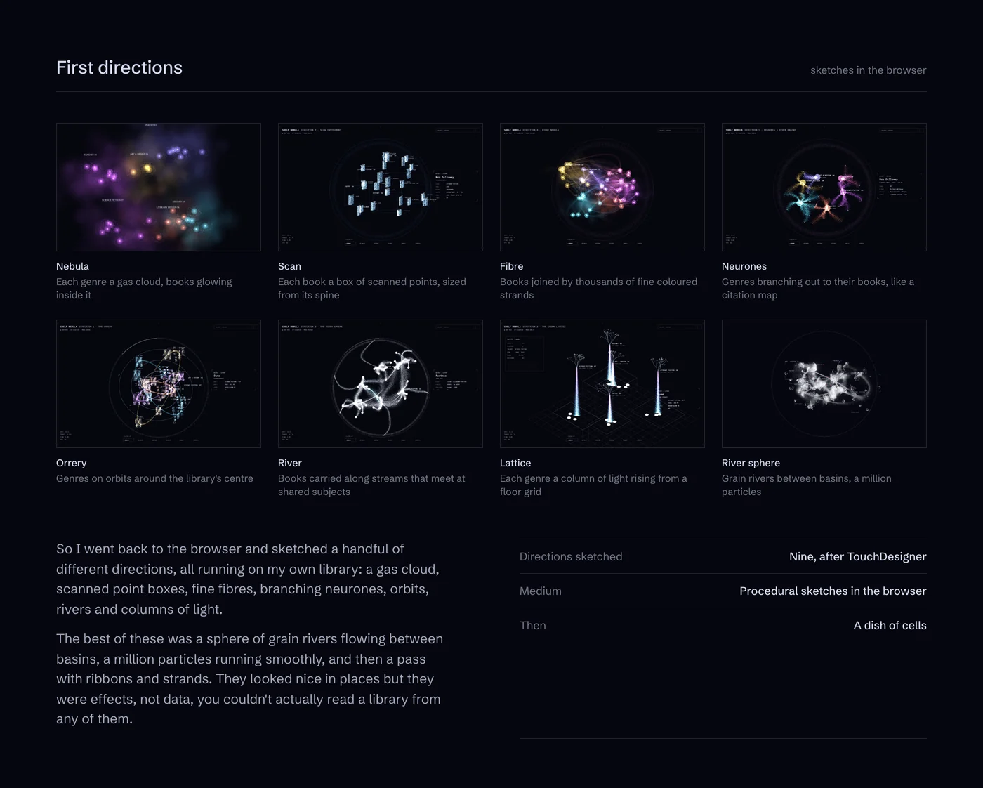 First directions sketched in the browser.